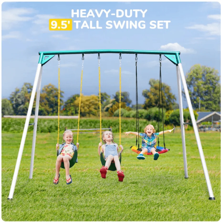 9.5′ Heavy-Duty Outdoor Porch Swing Set thumbnail 2