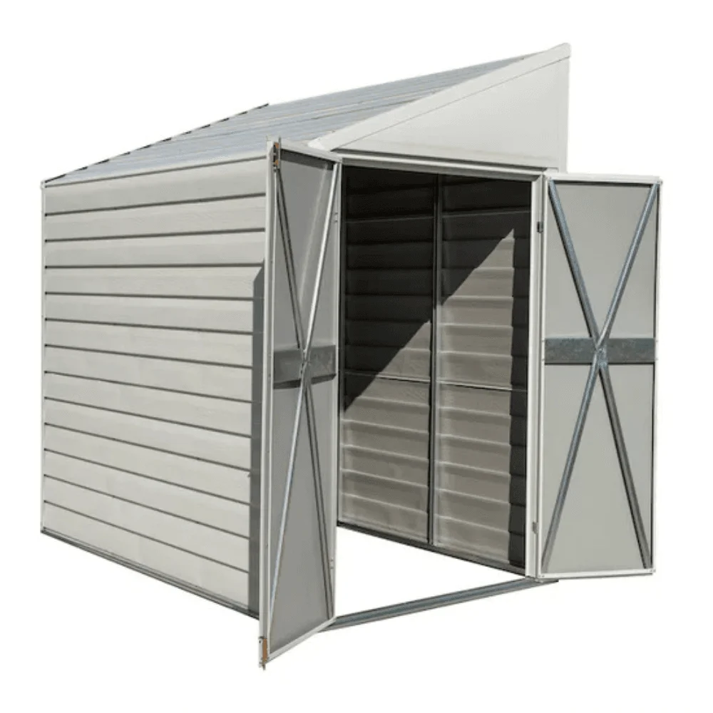 Arrow 4 ft. x 7 ft. Yardsaver Galvanized Steel Storage Shed thumbnail 2