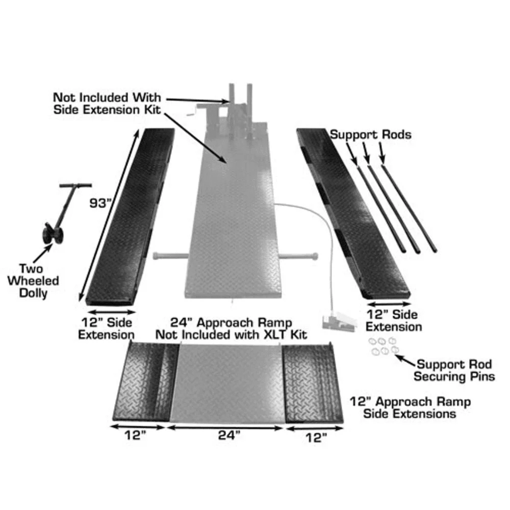 Atlas Motorcycle Lift W Side Extension Kit thumbnail 4