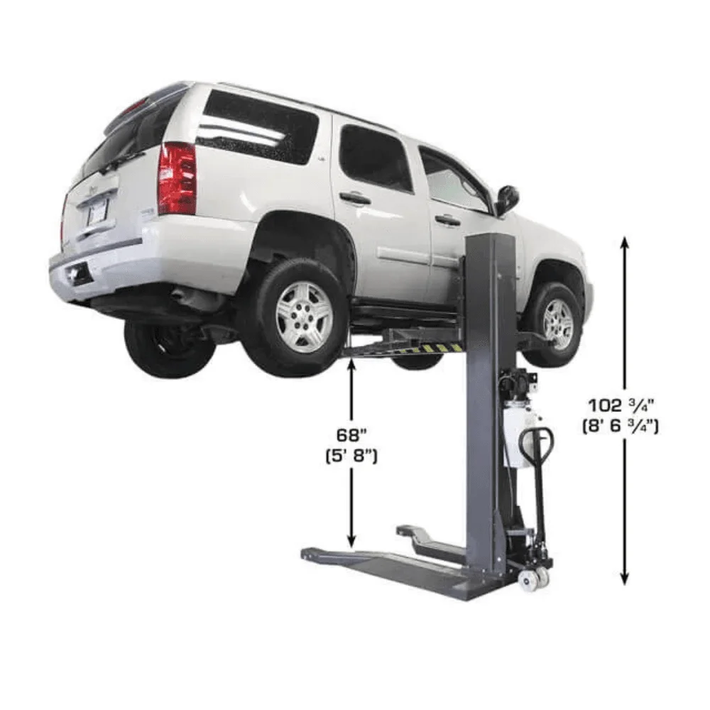 Atlas Single-Post Lift 6000 Lb – Capacity Portable – ATEXH-PSP-6000-FPD thumbnail 4