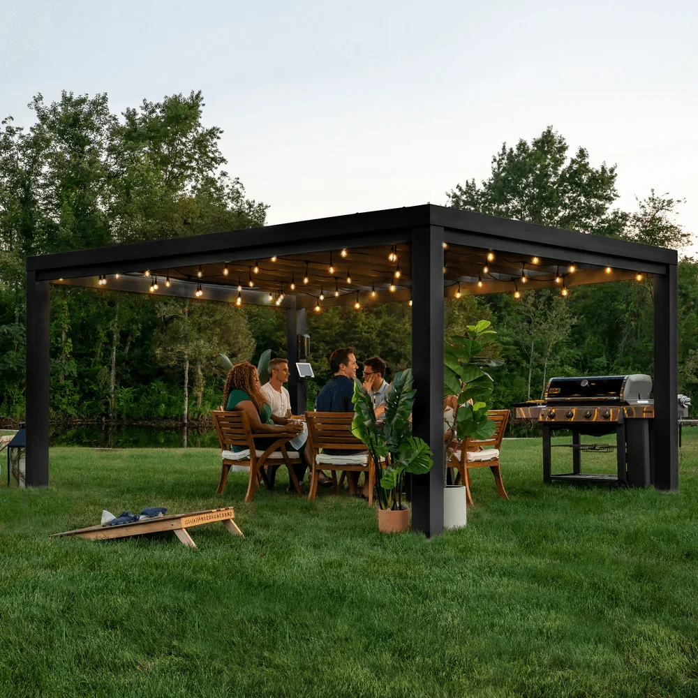 Backyard Discovery Trenton 4.9m x 3.7m Modern Steel Pergola thumbnail 2