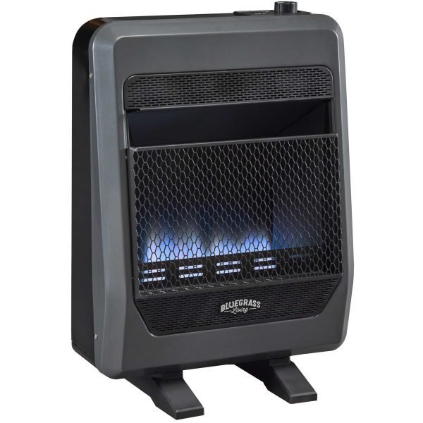 Bluegrass Living Natural Gas Vent Free Blue Flame Gas Space Heater With Blower and Base Feet – 20,000 BTU, T-Stat Control – Model# B20TNB-BB thumbnail 3