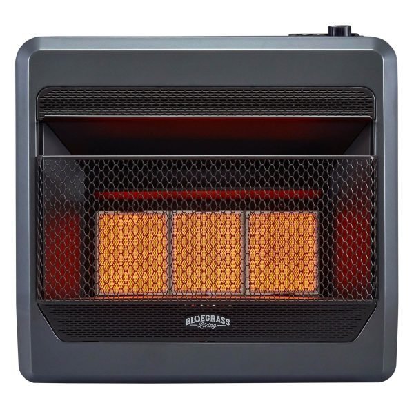 Bluegrass Living Natural Gas Vent Free Infrared Gas Space Heater With Blower and Base Feet – 30,000 BTU, T-Stat Control – Model# B30TNIR-BB thumbnail 4