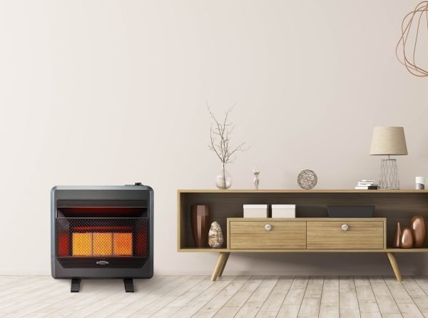 Bluegrass Living Natural Gas Vent Free Infrared Gas Space Heater With Blower and Base Feet – 30,000 BTU, T-Stat Control – Model# B30TNIR-BB thumbnail 5
