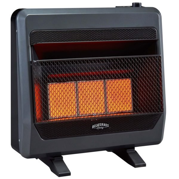 Bluegrass Living Natural Gas Vent Free Infrared Gas Space Heater With Blower and Base Feet – 30,000 BTU, T-Stat Control – Model# B30TNIR-BB thumbnail 6