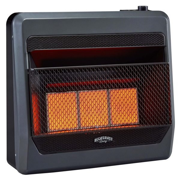 Bluegrass Living Natural Gas Vent Free Infrared Gas Space Heater With Blower and Base Feet – 30,000 BTU, T-Stat Control – Model# B30TNIR-BB thumbnail 7