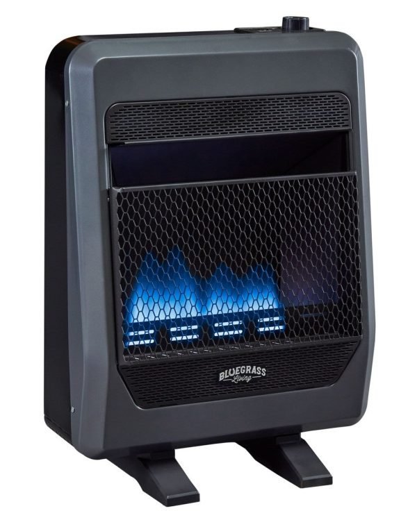 Bluegrass Living Propane Gas Vent Free Blue Flame Gas Space Heater With Blower and Base Feet – 20,000 BTU, T-Stat Control – Model# B20TPB-BB thumbnail 3