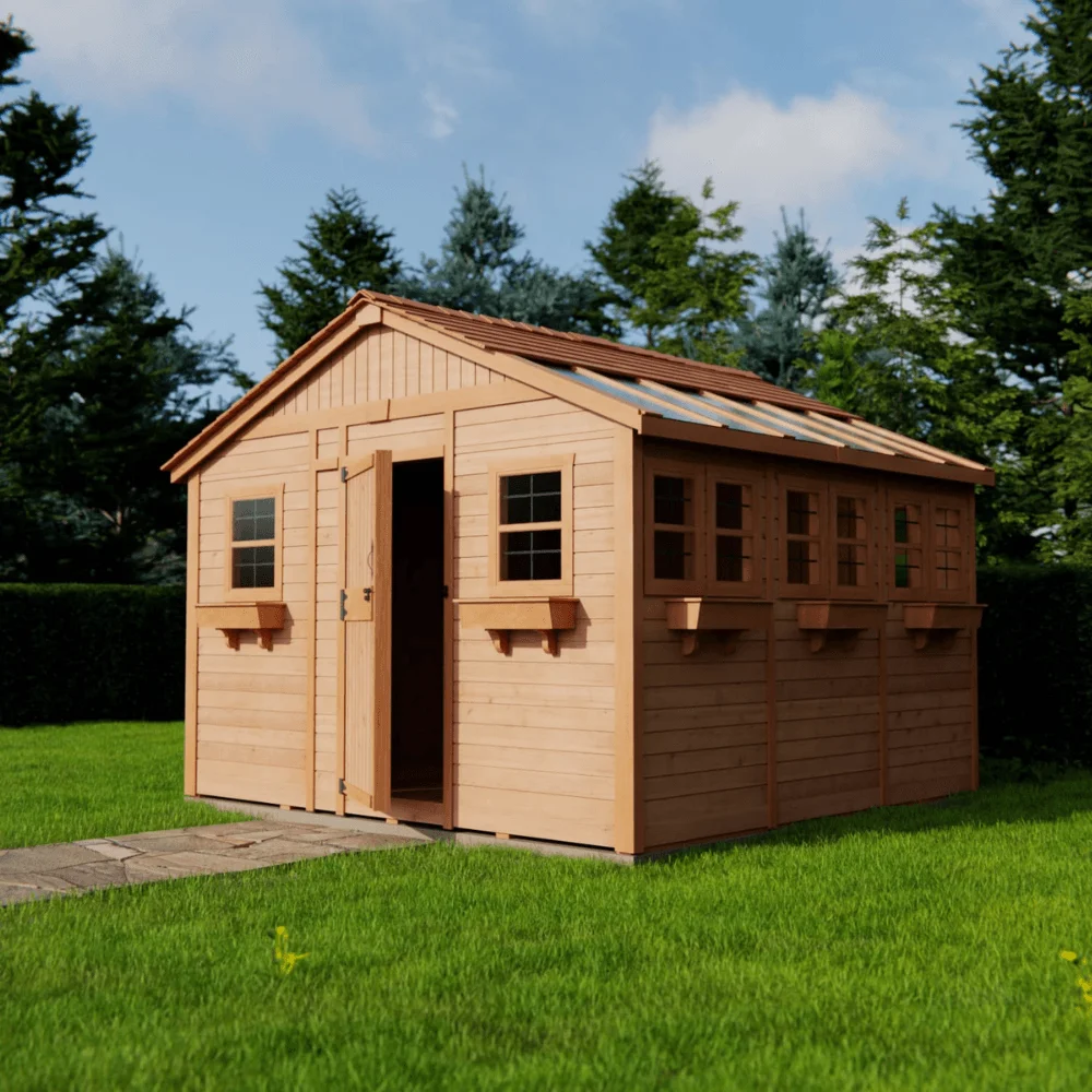 Cedar Sunshed Garden Shed | 12×12 thumbnail 5