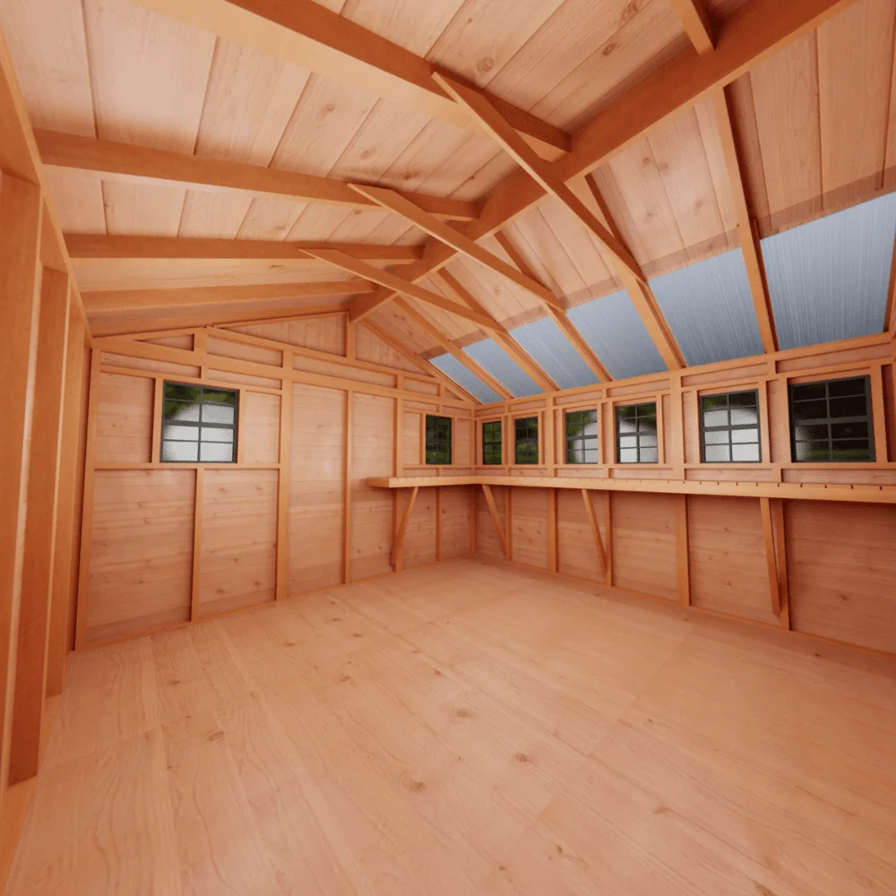 Cedar Sunshed Garden Shed | 12×12 thumbnail 6