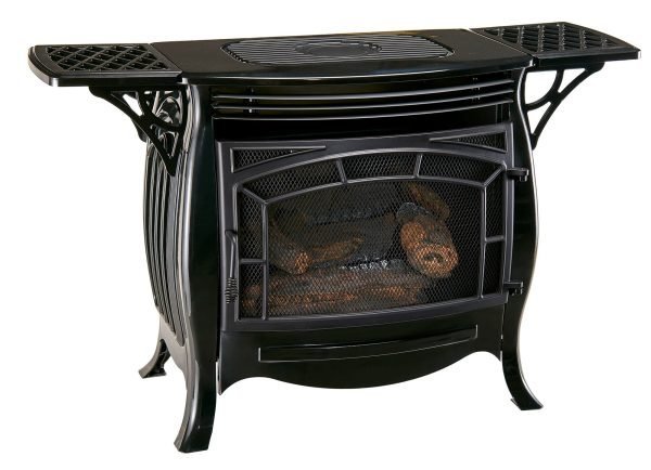 Duluth Forge Dual Fuel Ventless Gas Stove – 26,000 BTU, Remote Control, Gloss Black Finish – Model# FDSR25-GF thumbnail 5