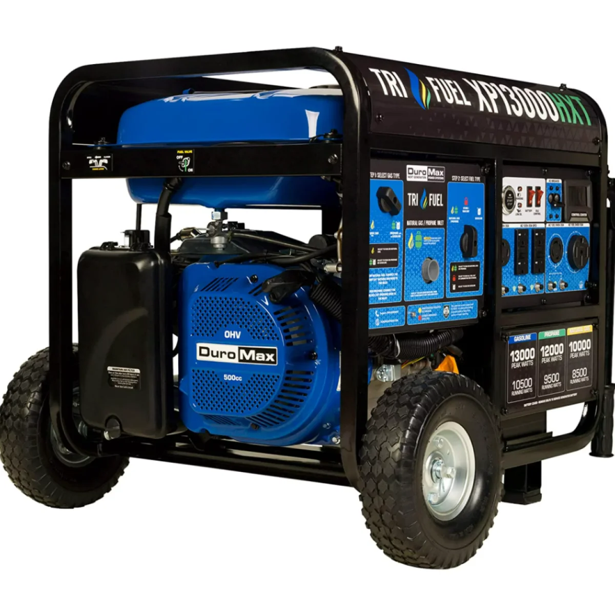 DuroMax XP13000HXT 13,000-Watt Electric Start Tri-Fuel Portable Generator with CO Alert thumbnail 2