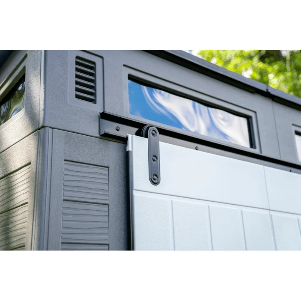 Modernist 10 ft. x 7 ft. Barn Door Storage Shed Suncast thumbnail 4