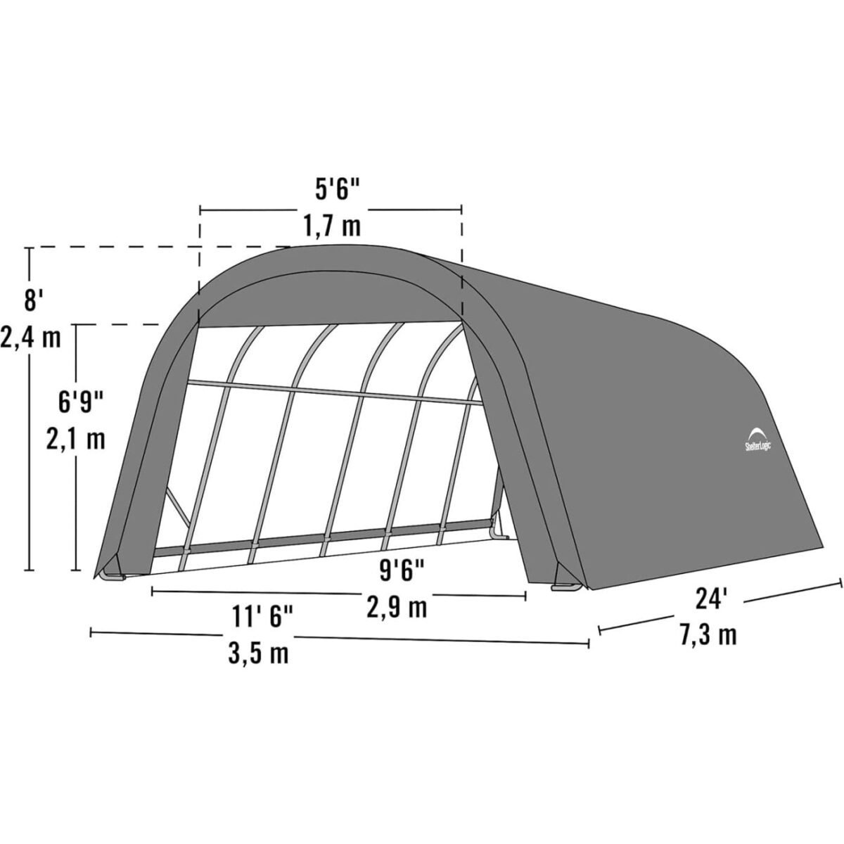 ShelterLogic ShelterCoat Round Style Garage thumbnail 4