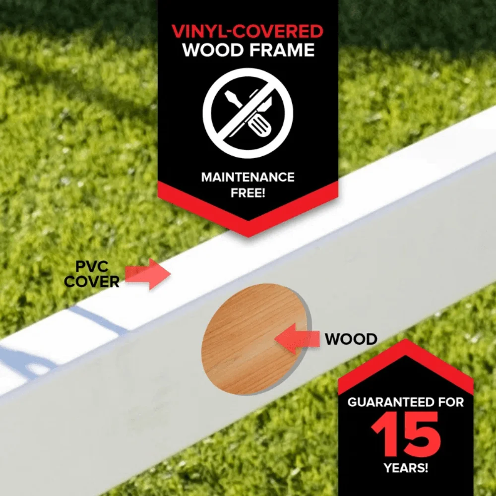 Sports power Vinyl-Covered Wood Swing Set – Classic & Durable for Outdoor Fun thumbnail 5