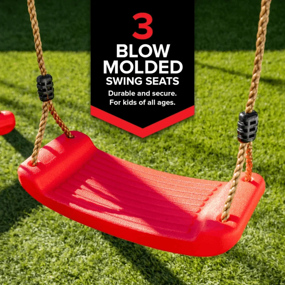 Sports power Vinyl-Covered Wood Swing Set – Classic & Durable for Outdoor Fun thumbnail 6
