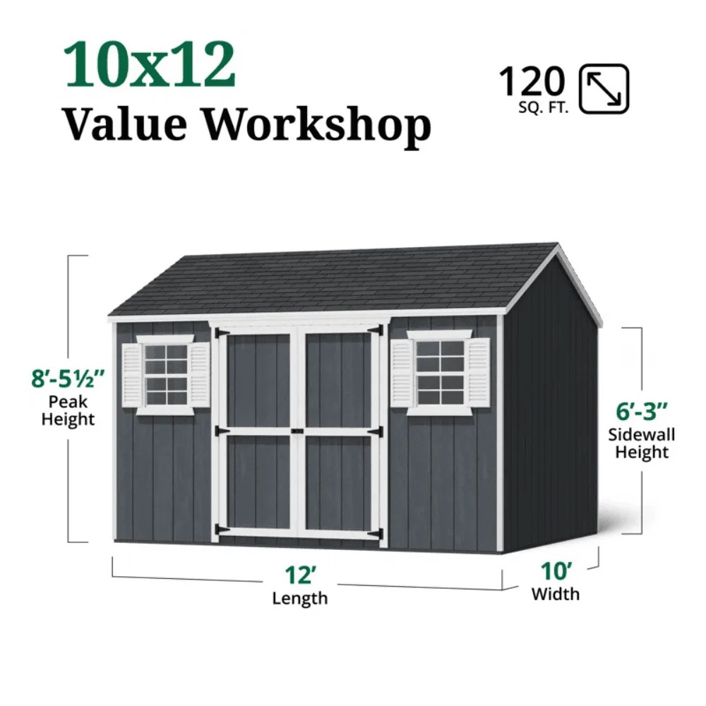 Value Workshop Outdoor Wood Storage Shed thumbnail 3