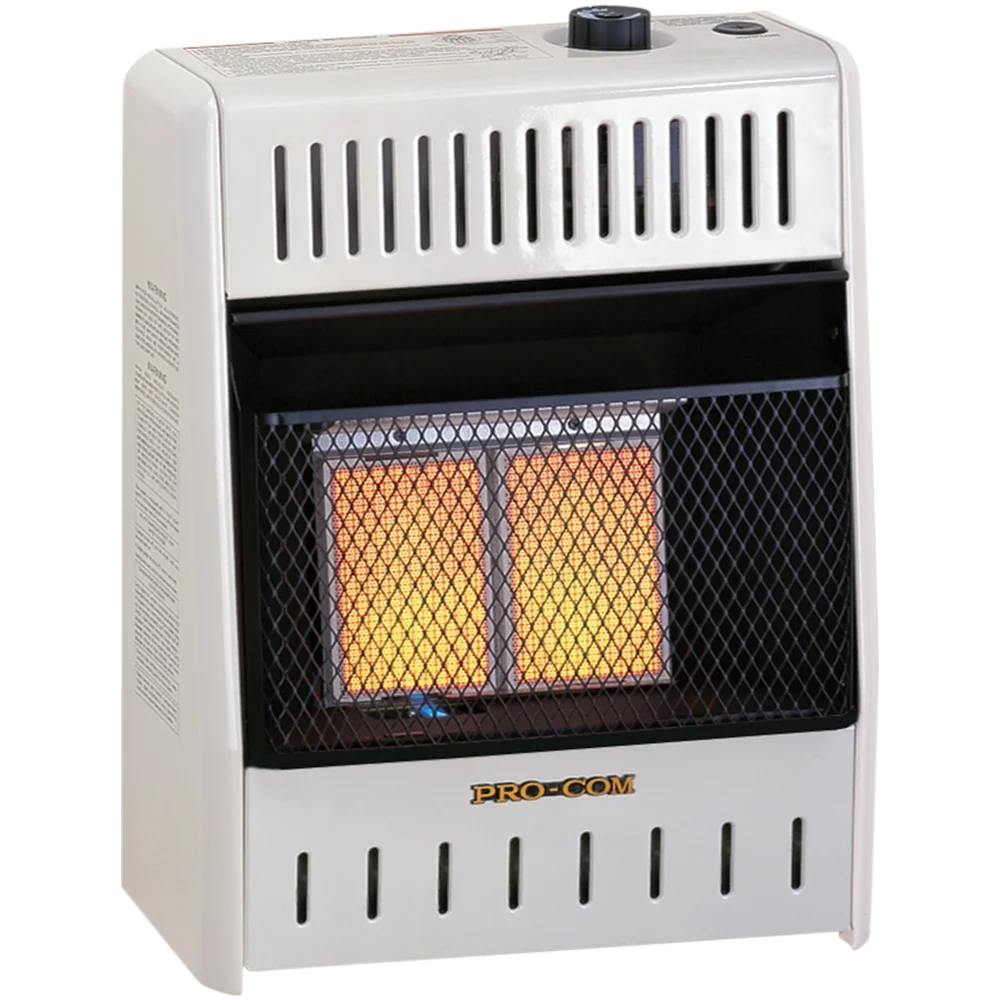 Bluegrass Living Natural Gas Vent Free Infrared Gas Space Heater With Base Feet – 10,000 BTU, T-Stat Control – Model# B10TNIR-B