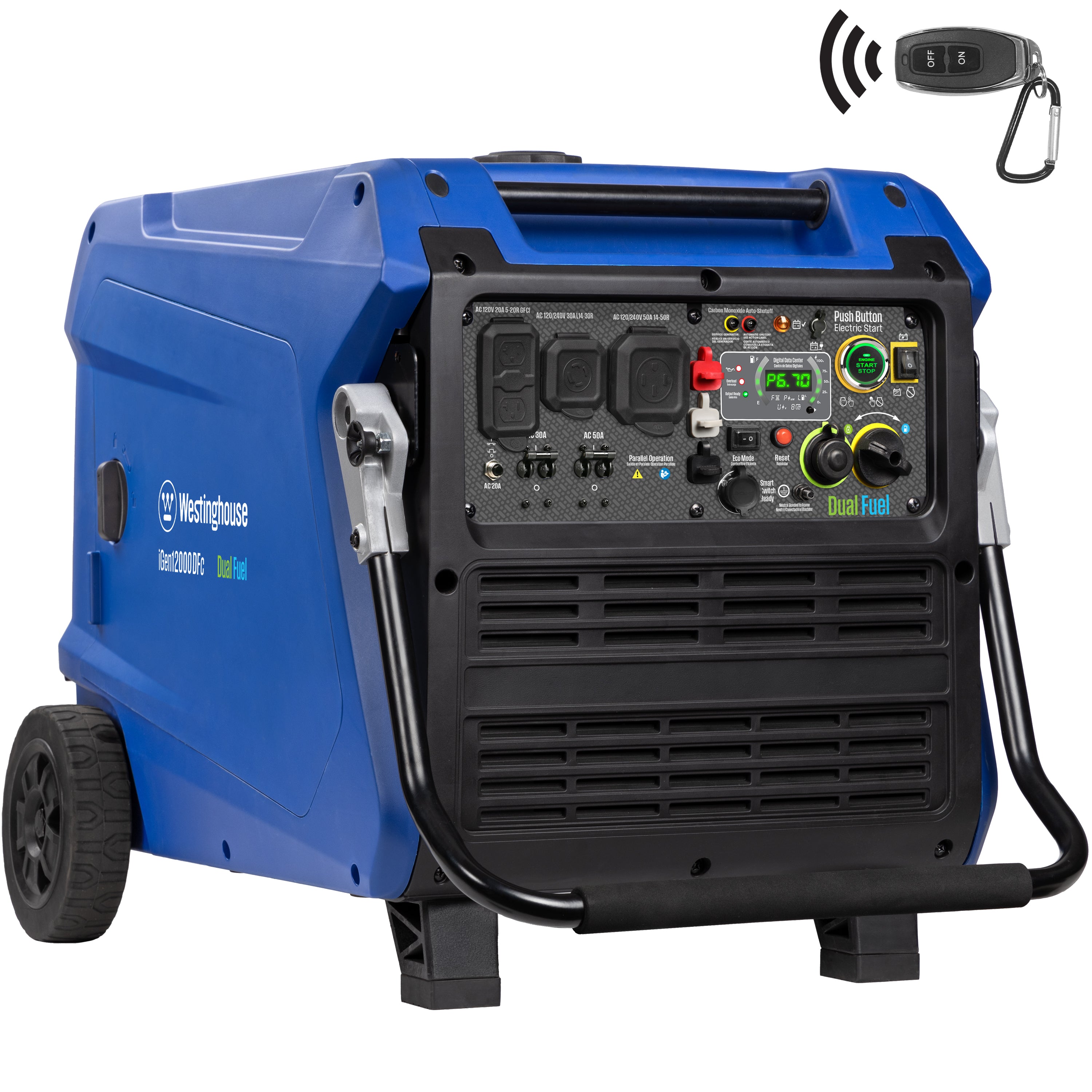 Westinghouse iGen12000DFC 12,000-Watt Dual Fuel Inverter Generator with CO Sensor